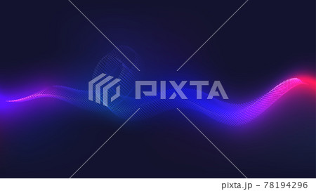 Dot light spiral sound wave background 78194296