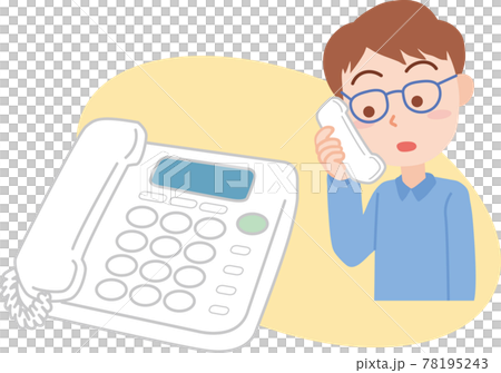 電話をかける男性_真顔 78195243
