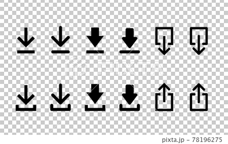 Web icon set download upload 78196275