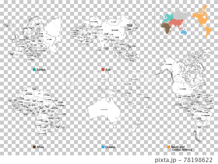 Blank map-5 regions in the world-Country name / capital name included Blank map-5 regions in the world-Country name / capital name included 78198622