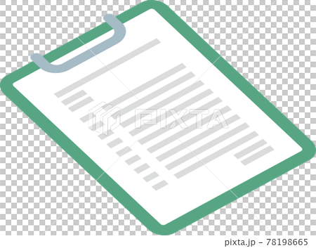 書類を挟んだクリップボード 書類を挟んだクリップボード 78198665