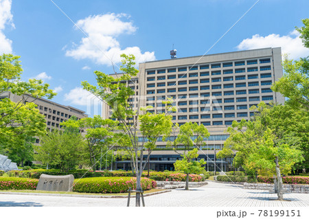 新緑の山口県庁と旧山口県庁　山口県山口市 78199151