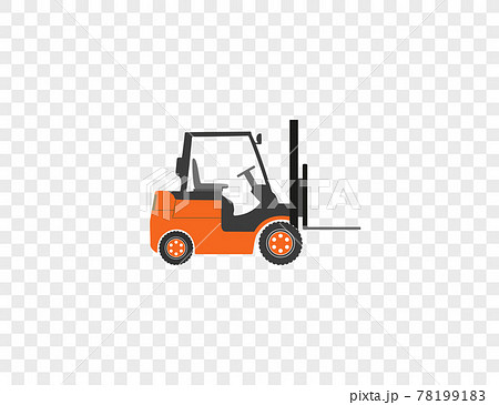 Fork truck, forklift, transport icon. Vector illustration. Flat design. 78199183