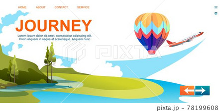 summer natural landscape concept banner 78199608