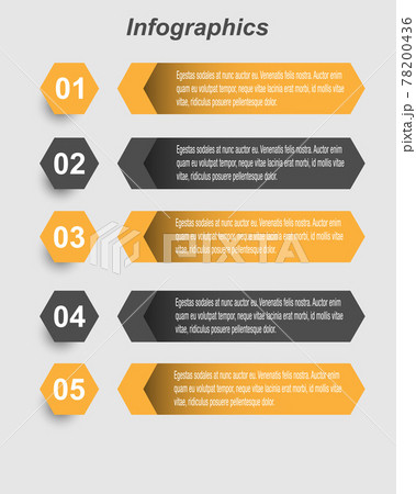 Infographic design template with paper tags. Infographic design template with paper tags. 78200436