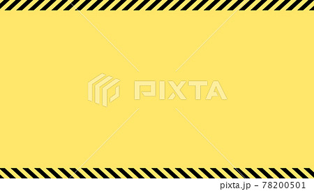 警告 危険 防災イメージ素材 黄色と黒の斜線入りのシンプルな背景 16 9 Hdv7比率のイラスト素材