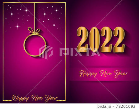 2022 Happy New Year background for your seasonal invitations, festive posters, greetings cards. 78201092