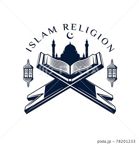 Quran or Koran icon, holy book of Muslim religion 78201233