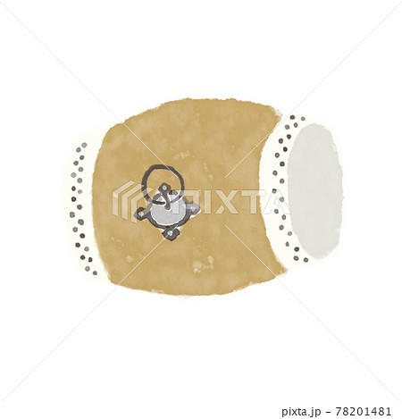和太鼓 水彩 のイラスト素材