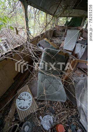 廃墟　廃バス　廃車体　草ヒロ　長野県　長野市　長電バス　長野電鉄　バス 78205256