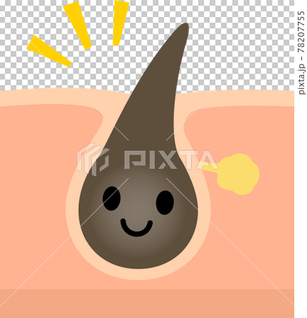Hair root character 78207755