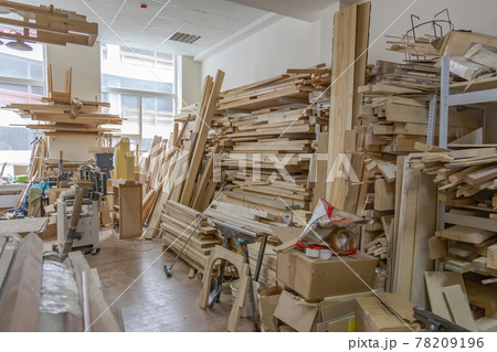 Inside an empty workshop of a small carpentry factory Inside an empty workshop of a small carpentry factory 78209196