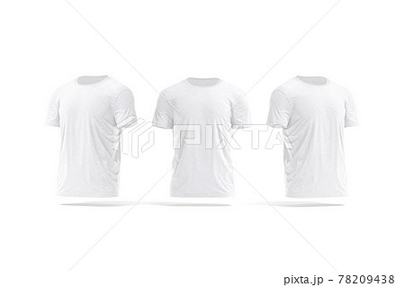 Blank White Wrinkled T Shirt Mockup Front And のイラスト素材
