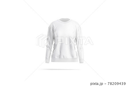 Blank white women sweatshirt mockup, front view 78209439