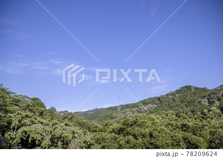 5月に新緑を纏った山と青空 5月に新緑を纏った山と青空 78209624