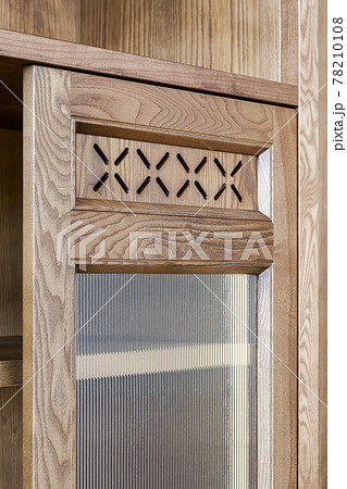 Part of cabinet made of toned veneer and solid ash 78210108