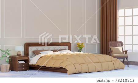Large bedroom interior with classic walls, Oversized King Duvet Cover - 3D Rendering Large bedroom interior with classic walls, Oversized King Duvet Cover - 3D Rendering 78210513