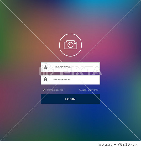 login screen page design with blur background login screen page design with blur background 78210757