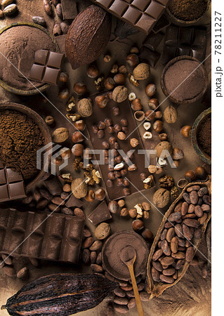 Chocolate Collection, Cocoa pod, candy sweet, dessert 78211227