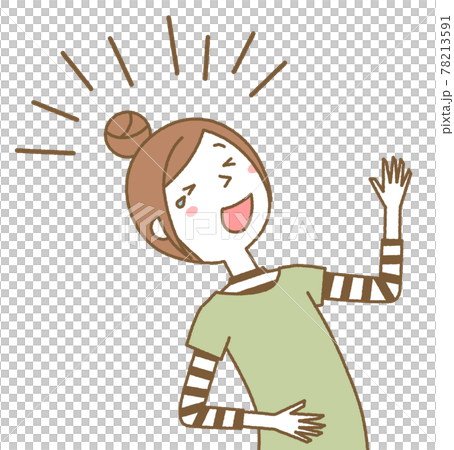 大笑いする若い女性 ママ 大笑いする若い女性 ママ 78213591
