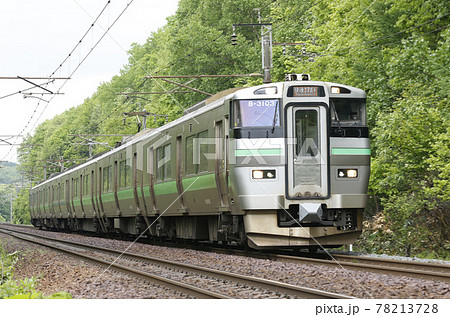 疾走する快速エアポート　新千歳空港アクセス　733系 78213728