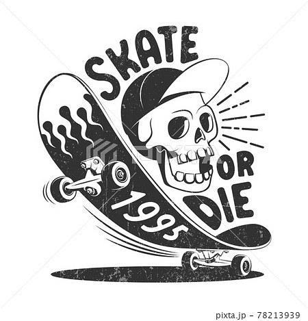 Skate Or Die Retro Logoのイラスト素材