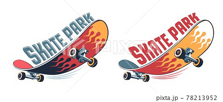 Skateboard vintage cartoon logoのイラスト素材 [78213952] - PIXTA