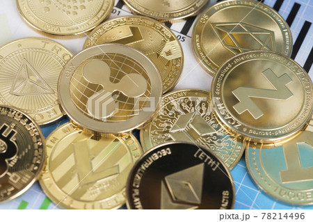 Cryptocurrencys new digital money, Bitcoin, litecoin, etherium coins close up Cryptocurrencys new digital money, Bitcoin, litecoin, etherium coins close up 78214496