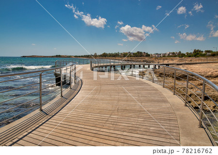 Ayia Napa beach promenade seafront, Cyprus. Ayia Napa beach promenade seafront, Cyprus. 78216762