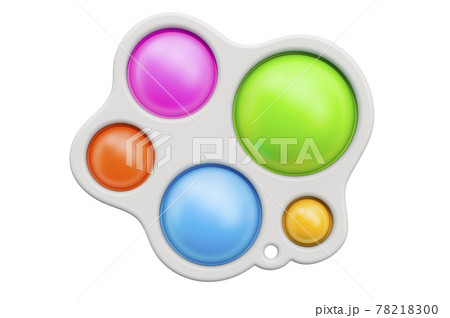 Simple dimple, fidget toy. 3D rendering Simple dimple, fidget toy. 3D rendering 78218300