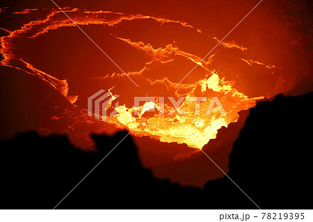 エルタ アレ火山 ダナキル砂漠 エチオピア の写真素材