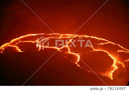 エルタ アレ火山 ダナキル砂漠 エチオピア の写真素材