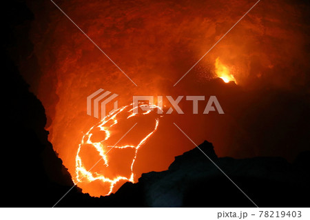 エルタ・アレ火山(ダナキル砂漠、エチオピア) エルタ・アレ火山(ダナキル砂漠、エチオピア) 78219403