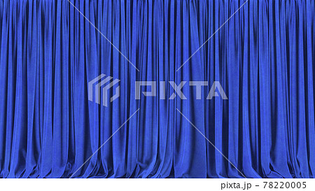 Blue textured flocked velvet curtain as background 3D illustration Blue textured flocked velvet curtain as background 3D illustration 78220005