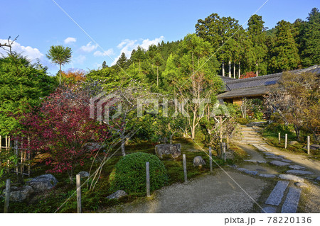 紅葉の魚山大原寺、実光院　旧理覚院（りかくいん）庭園 78220136