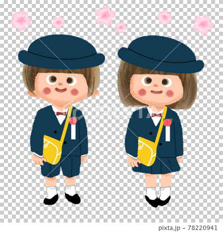 Children in kindergarten uniforms 78220941