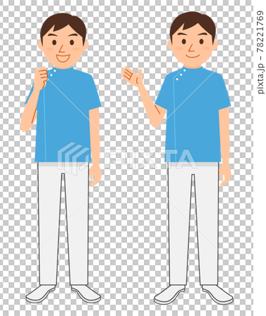 男護士或護理人員(全身)插圖集 男護士或護理人員(全身)插圖集 78221769