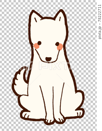 昔話に出そうな白い犬のイラスト2 78222711