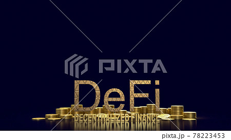 defi farming gold word and gold coins for cryptocurrency business concept 3d rendering defi farming gold word and gold coins for cryptocurrency business concept 3d rendering 78223453