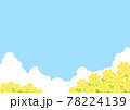 ひまわり畑と入道雲の背景イラスト ひまわり畑と入道雲の背景イラスト 78224139