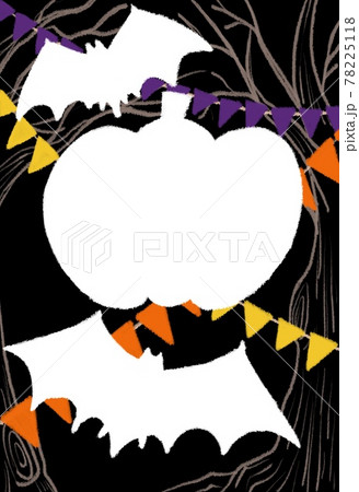 ハロウィンの背景フレームイラスト 78225118