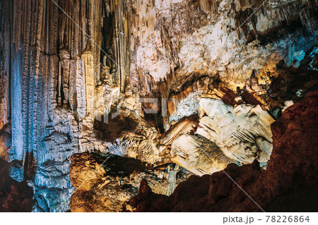 Nerja, Malaga Province, Andalusia, Spain. Different Rock Formations In The Nerja Caves - Cuevas De Nerja Nerja, Malaga Province, Andalusia, Spain. Different Rock Formations In The Nerja Caves - Cuevas De Nerja 78226864