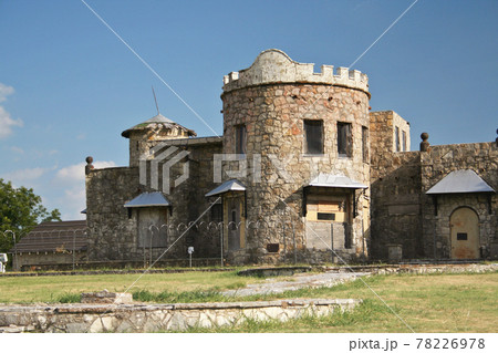 Abandoned Castle With Blue Sky in Rural Texas Abandoned Castle With Blue Sky in Rural Texas 78226978