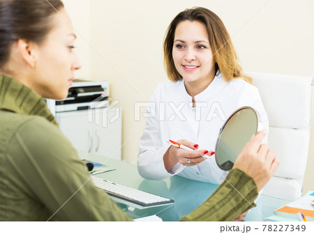 Consultation in aesthetic medicine center 78227349