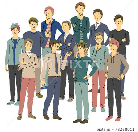 若い男性 ポーズ 複数 若い男性 ポーズ 複数 78228011