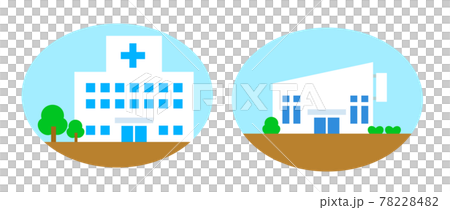 Hospital and clinic set illustration 78228482
