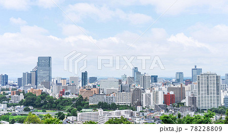 city skyline aerial view of Sendai in Japan 78228809