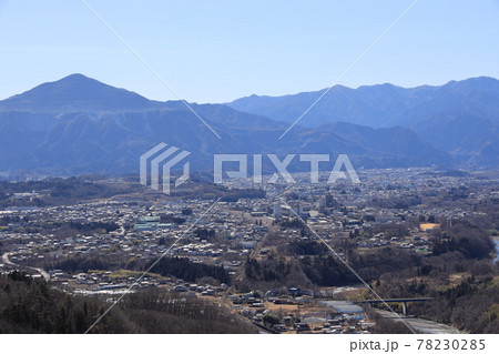 埼玉県秩父郡皆野町稲穂山山頂の風景 78230285