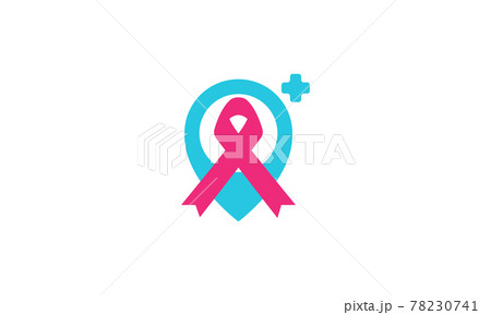 cancer care with location logo symbol vector icon illustration graphic design 78230741