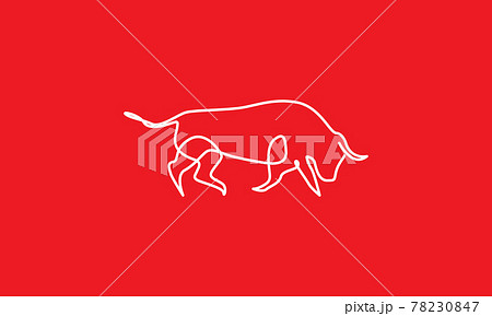 continuous lines buffalo or bison logo symbol vector icon illustration graphic design continuous lines buffalo or bison logo symbol vector icon illustration graphic design 78230847